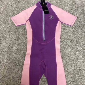Kids Swim Wetsuit Rashguard - Pink and Purple